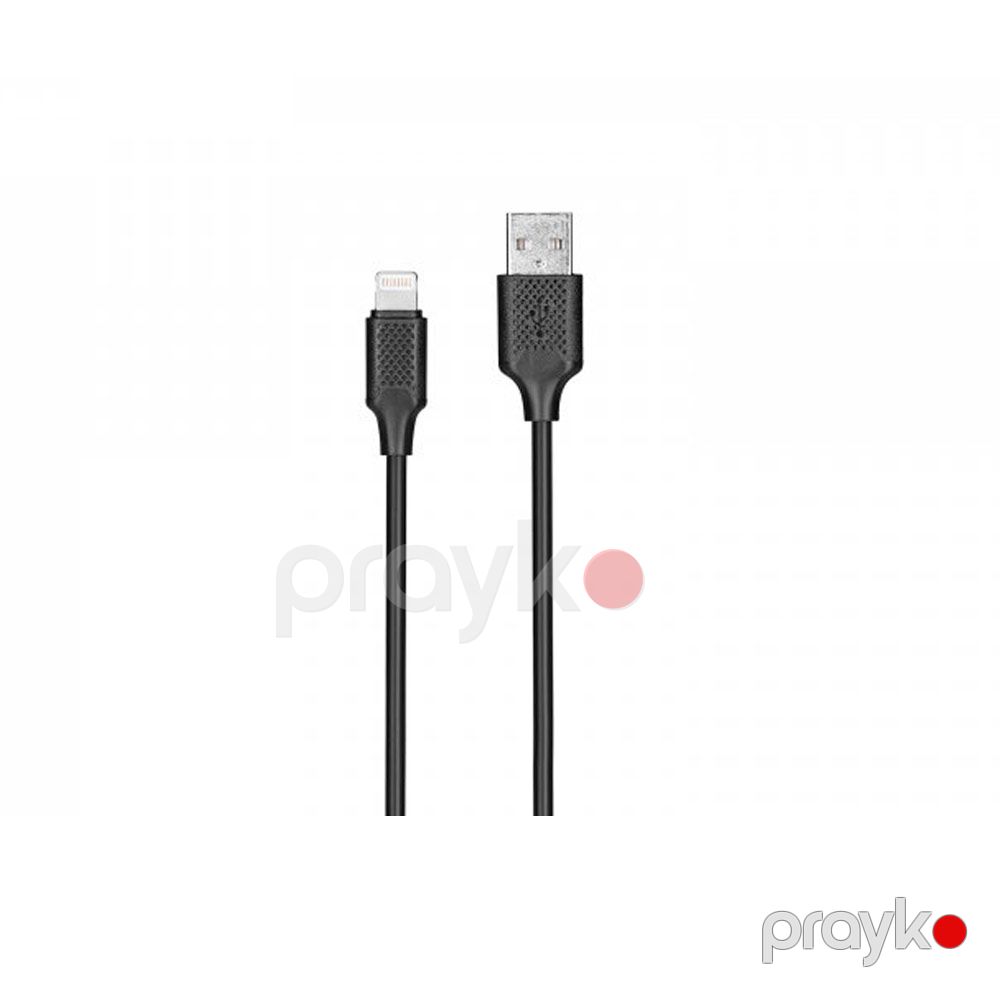 Kabel KITs USB 2.0 to Lightning cable/2A/ black/1m — Smartfon üçün kabelləri və keçidçilər, Bakı (2)