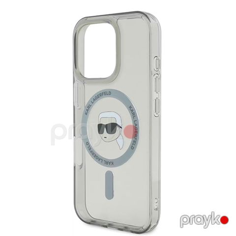Karl Lagerfeld MagSafe IML Hard Case With Karl Head For iPhone 16 Pro (KLOHMP16LHLSKIK) Black — Bakı