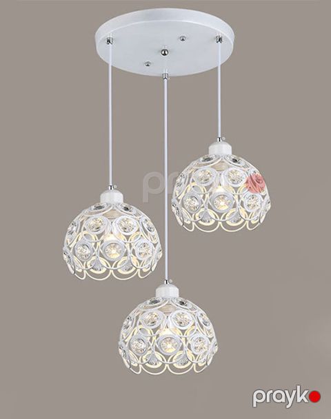 Sparkled asma çilçıraq 3-LÜ metal E27 IP20 C-518-3