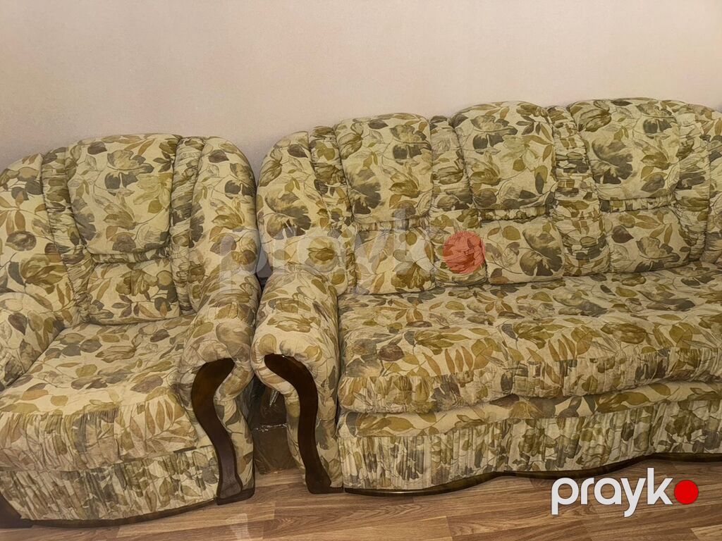 İşlənmiş, Klassik divan, 2 kreslo, Bazalı, Açılan — Yumşaq mobilya dəstləri, Bakı (2)