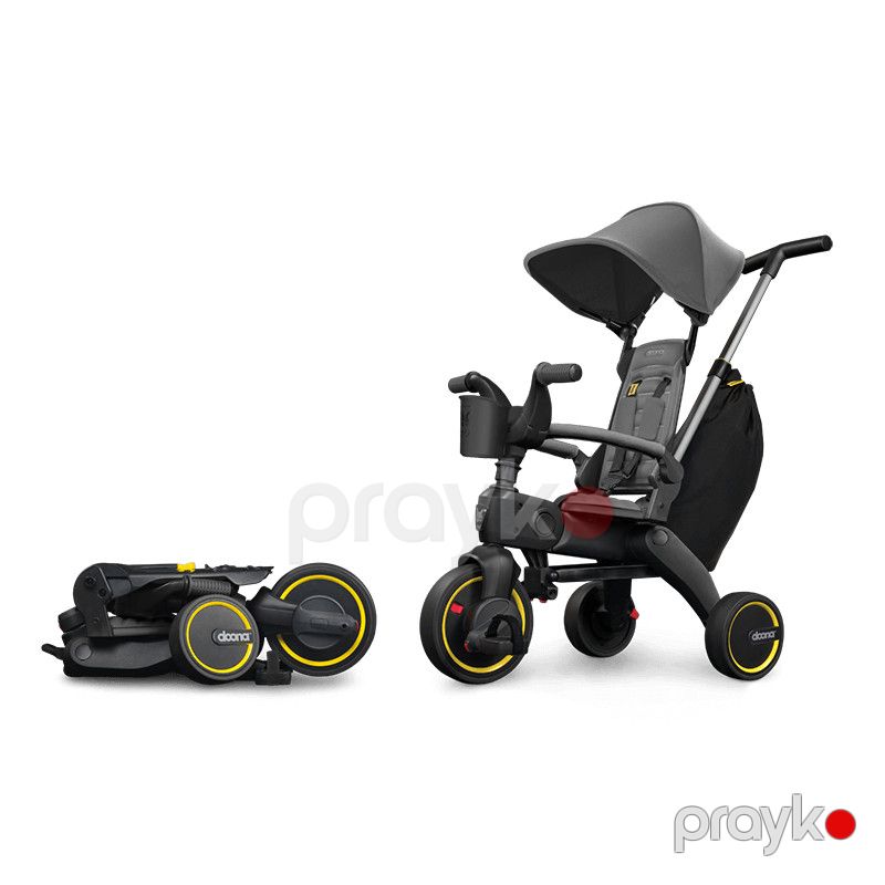 Uşaq üçtəkərli velosipedi Doona S3 Liki Trike qara/boz — Mallar, Bakı (4)