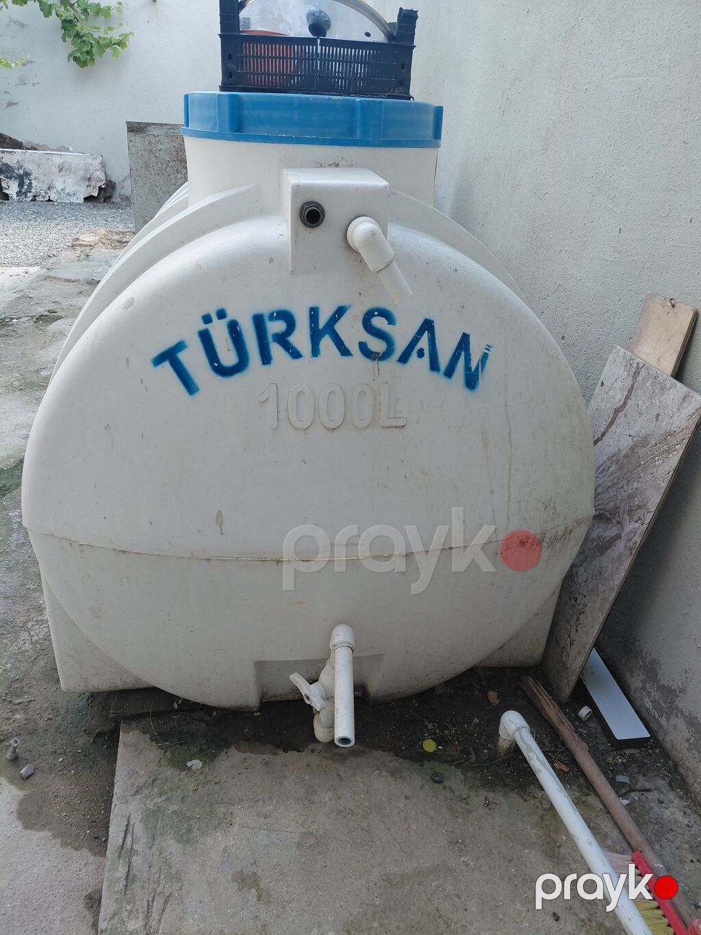 Türksan 1000L üfüqi su çəni - Həcm: 1000 litr (üzərində qeyd olunub) — Su çənləri, kanisterləri, bochkalar, Digah (2)