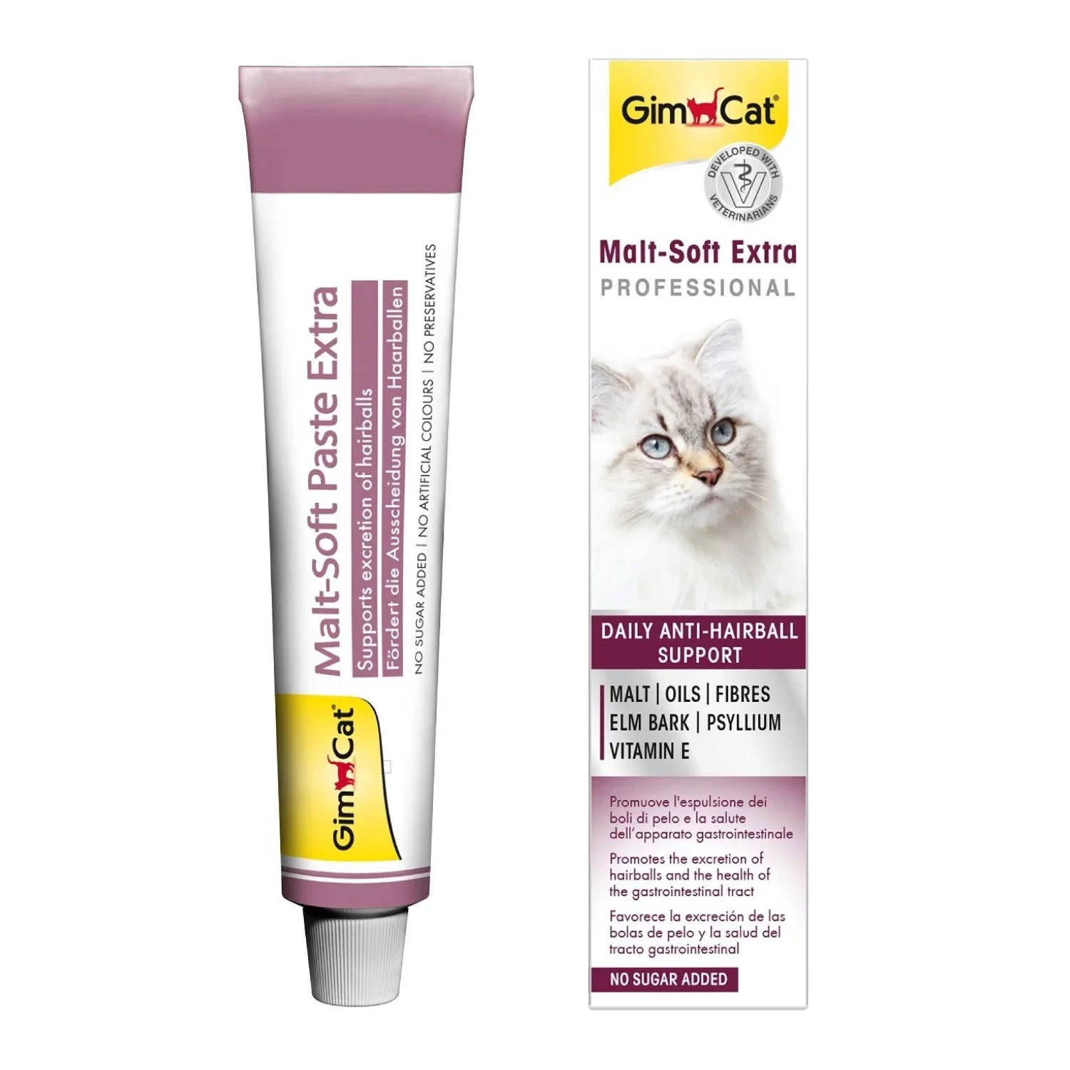 GimCat Malt-Soft Əlavə Peşəkar Pişiklər üçün Tük Təmizləyici Pasta, 20 q — Zoo.az — Cats