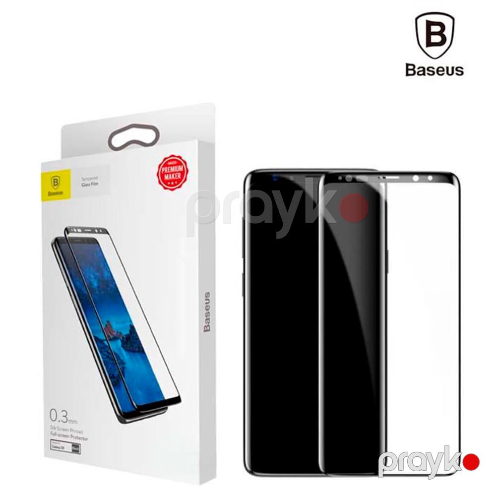 Baseus 3D Ultra Thin Full Coverage Tempered Glass For Galaxy S9/S9+ Black — Mallar, Bakı (2)