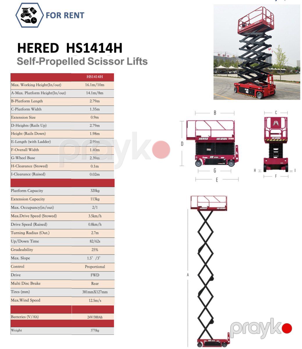Elektrik qayçı platform 16m — Biznes və avadanlıq, Bakı (2)