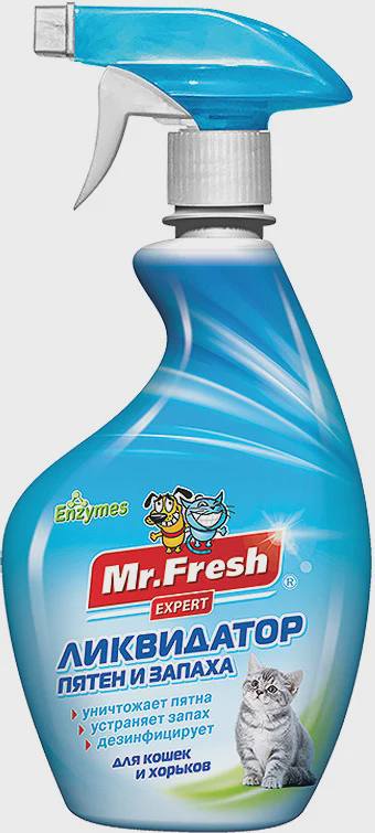 Mr.Fresh Expert 3-ü 1-də, pişiklər üçün ləkə və qoxu təmizləyicisi, 500 ml — Pişiklər