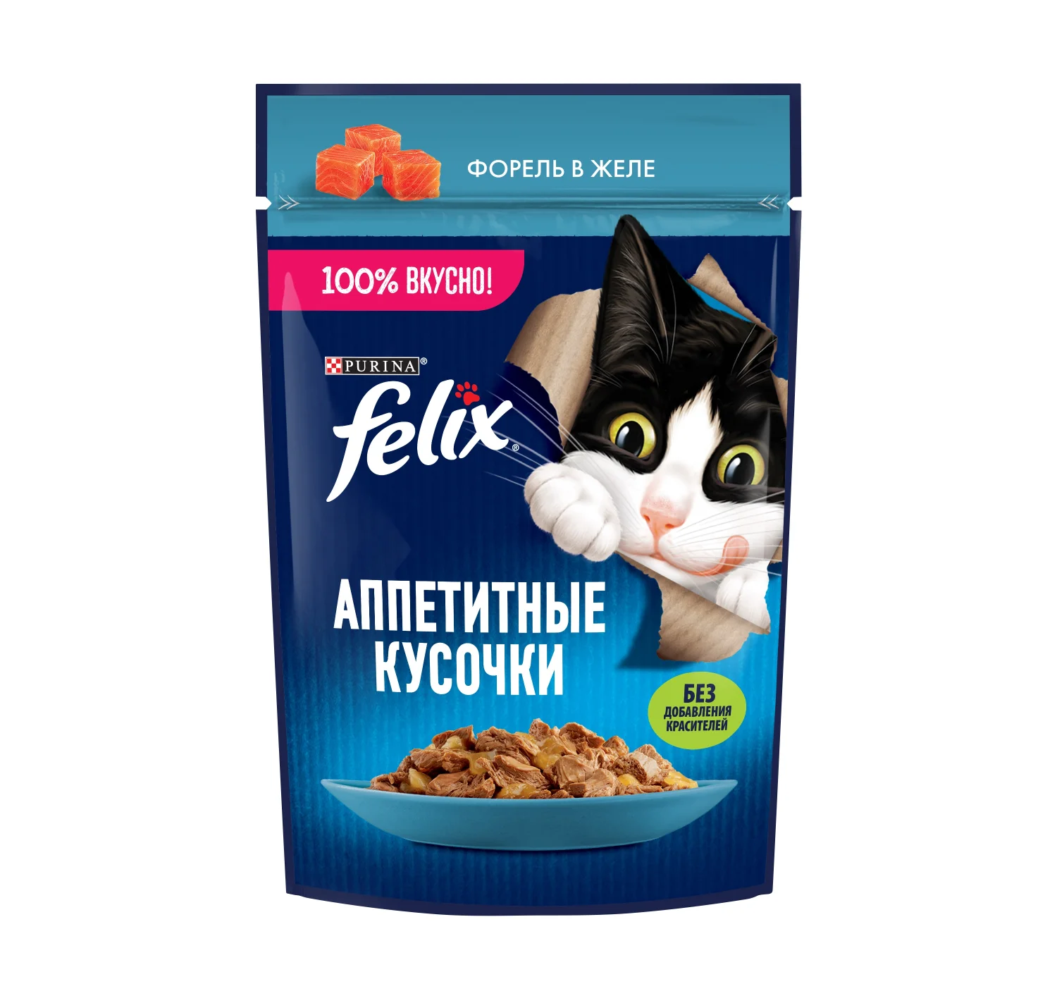 Felix ləzzətli tikələri jele içində alabalıqla, 75 q — Bakı
