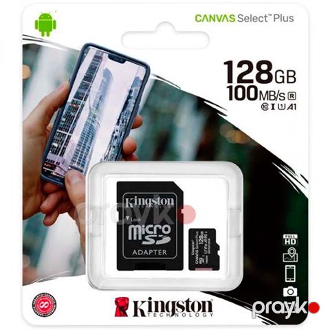 Kingston Canvas Select Plus microSD 128GB Black — Bakı
