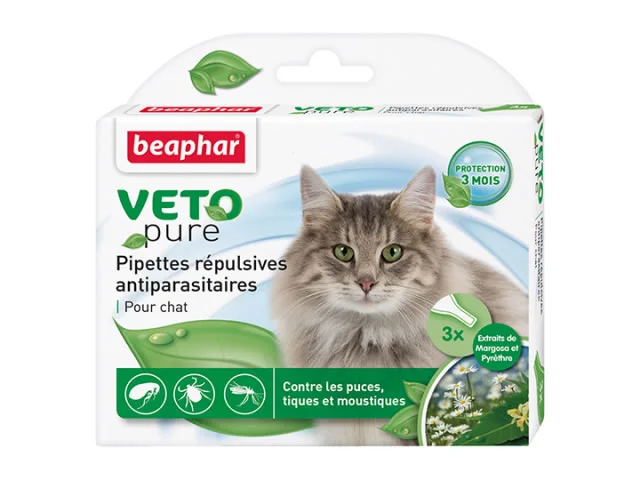 Beaphar Veto Pure pişiklər üçün parazitlərə qarşı biodamcılar, 1 pipet — Bakı