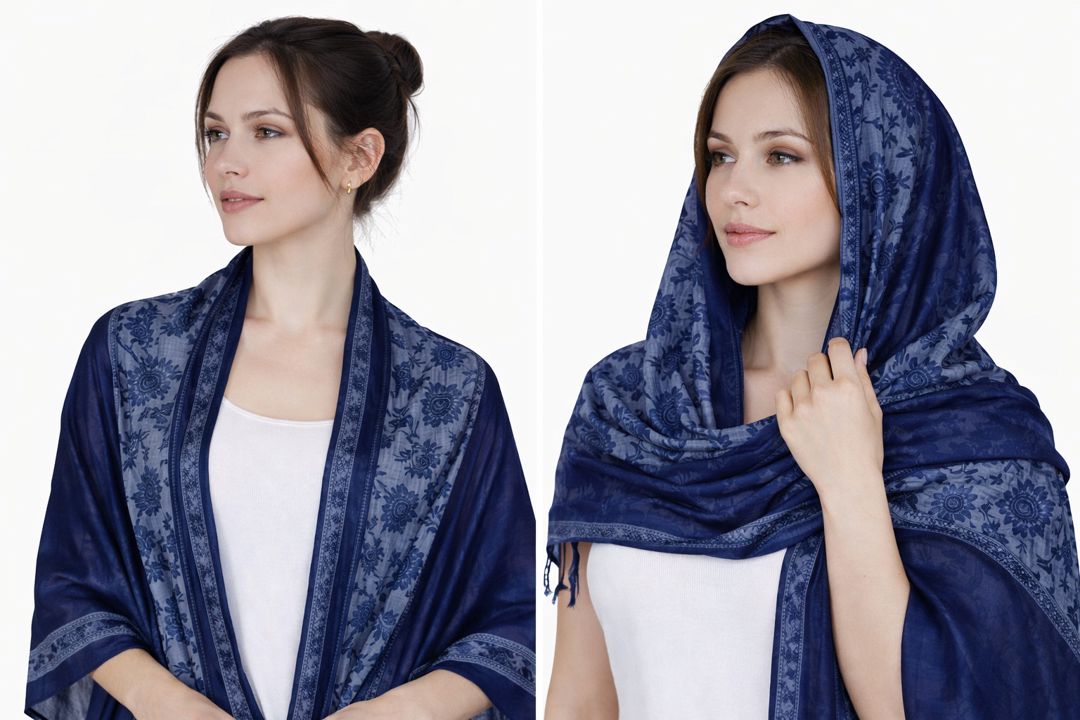 Şal, pambıq/velür, göy — Mallar, Bakı