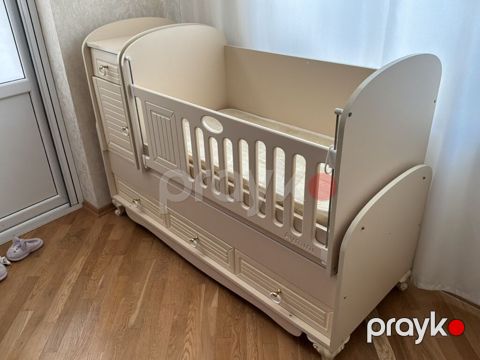 Uşaq beşiyi – modelli kombinə olunmuş “Aymini” - Rəng: krem/ivori