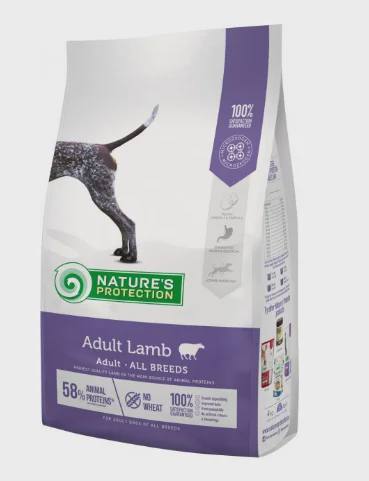 Nature’s Protection Adult, bütün cinslərdən olan yetkin itlər üçün quru yem, quzu ilə (çəki ilə) — Pet supplies