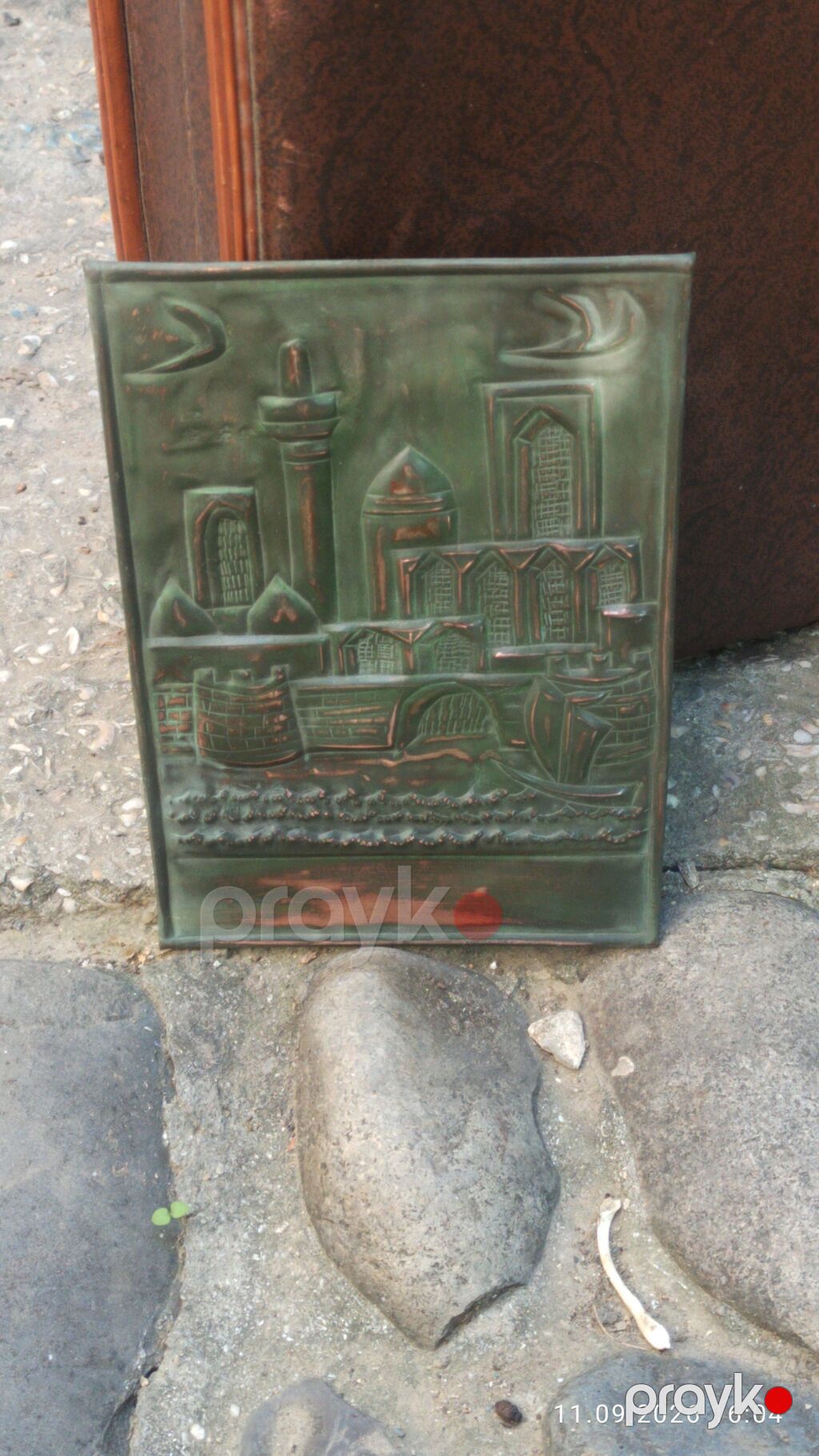 Məhsul: Kabartma dekorativ lövhə qədim Bakı Təsvir: - Material: Mis — Şəkillər, plakatlular və çərçivələr, Bakı (2)