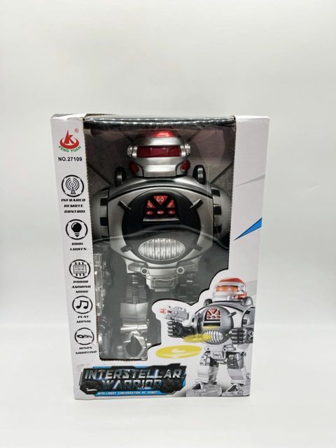 İnteraktiv oyuncaq robot P-98, plastik, boz/qırmızı, 3 yaş — Bakı