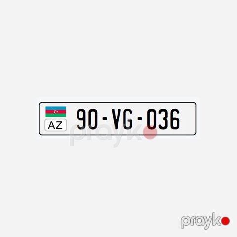 Avtomobil qeydiyyat nişanı - 90-VG-036 — Bakı