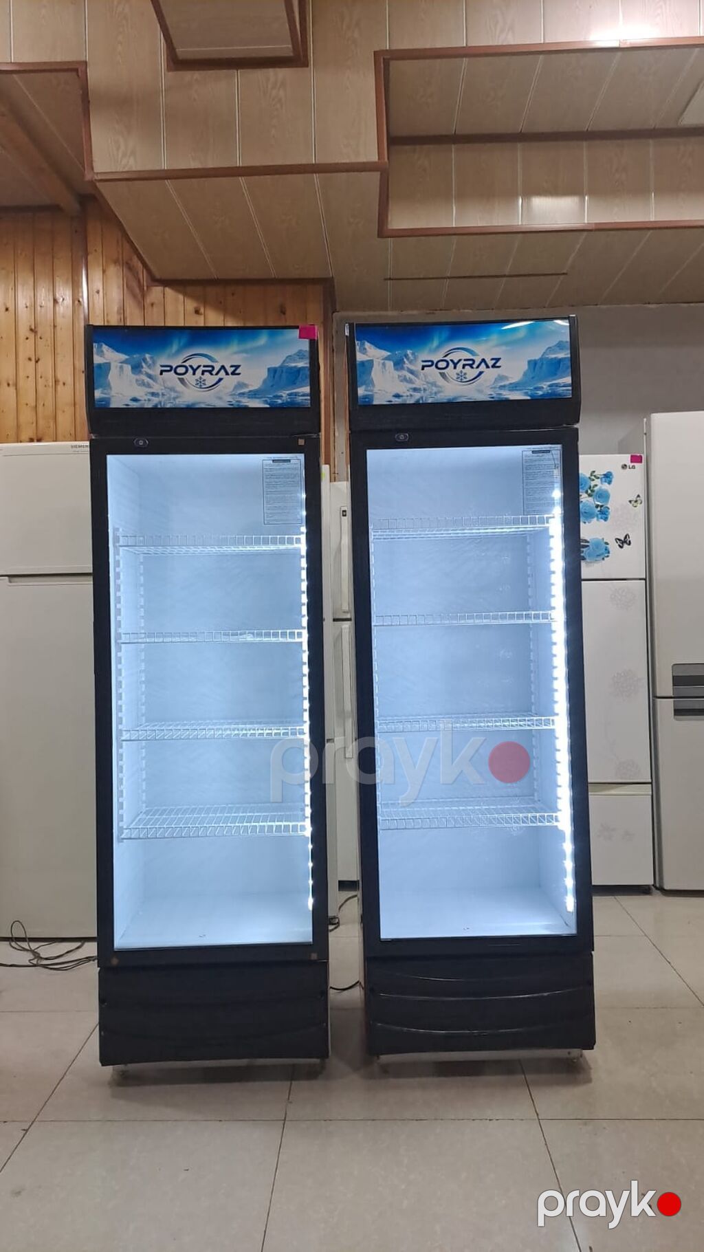 Poyraz şüşə qapılı vitrin soyuducu - Tək qapılı, dik vitrin tipli — Soyuq vitrini, Digah (4)