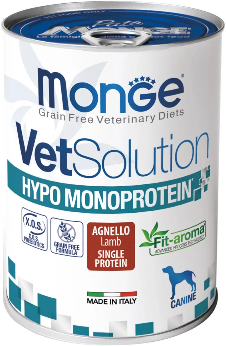 Quzu əti ilə itlər üçün Monge Vetsolution Hypo Monoprotein hipoallergen pəhriz, 400 q — Bakı