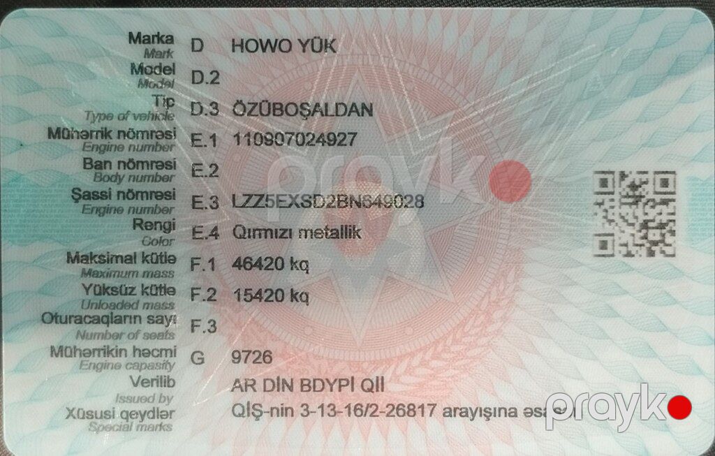 Howo Sinotruk, 9.5 L, 2011 il, 222 222 km — Yük maşınları, Bakı (12)
