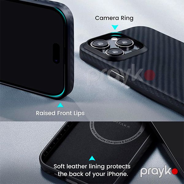 MagEZ Case Pro 4 for iPhone15 Pro Max 6.7" Black/Grey (Twill) — Mallar, Bakı (2)