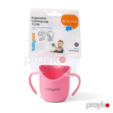 Öyrədici su qabı Babyono Flow, çəhrayı, 120 ml — Bakı
