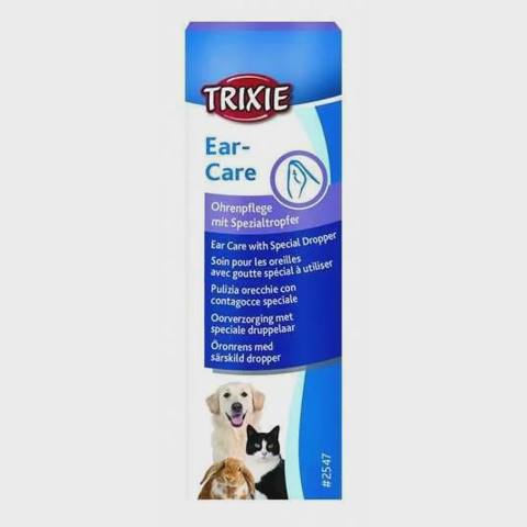 Trixie, qulaq baxımı üçün damcılar, 50 ml — Pişiklər