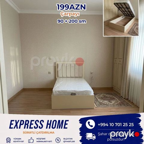 Yeni, Təknəfərlik çarpayı, Bazalı, Matras ilə, Siyirməsiz, Azərbaycan — Bakı