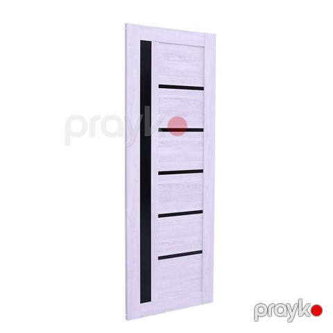 Qapı vdk qara şüşəli ağ qraf daxili 80X220 — Omid.az — Təmir və tikinti