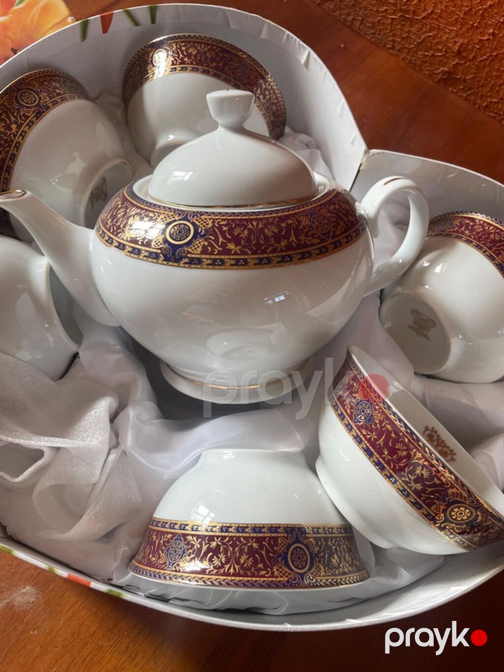 Çay dəsti, rəng - Ağ, Farfor, 6 nəfərlik, Yaponiya — Süfrə qabı, Bakı (5)