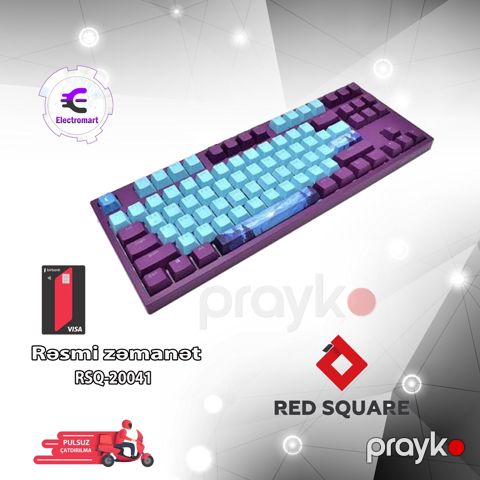 Red Klaviatura Square Keyrox TKL Classic Everfrost G3MS Amber — Bakı