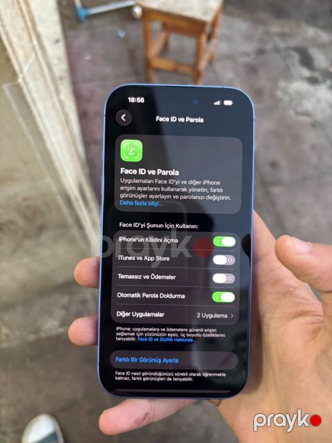 IPhone 14, Mavi, Face ID — Masazır