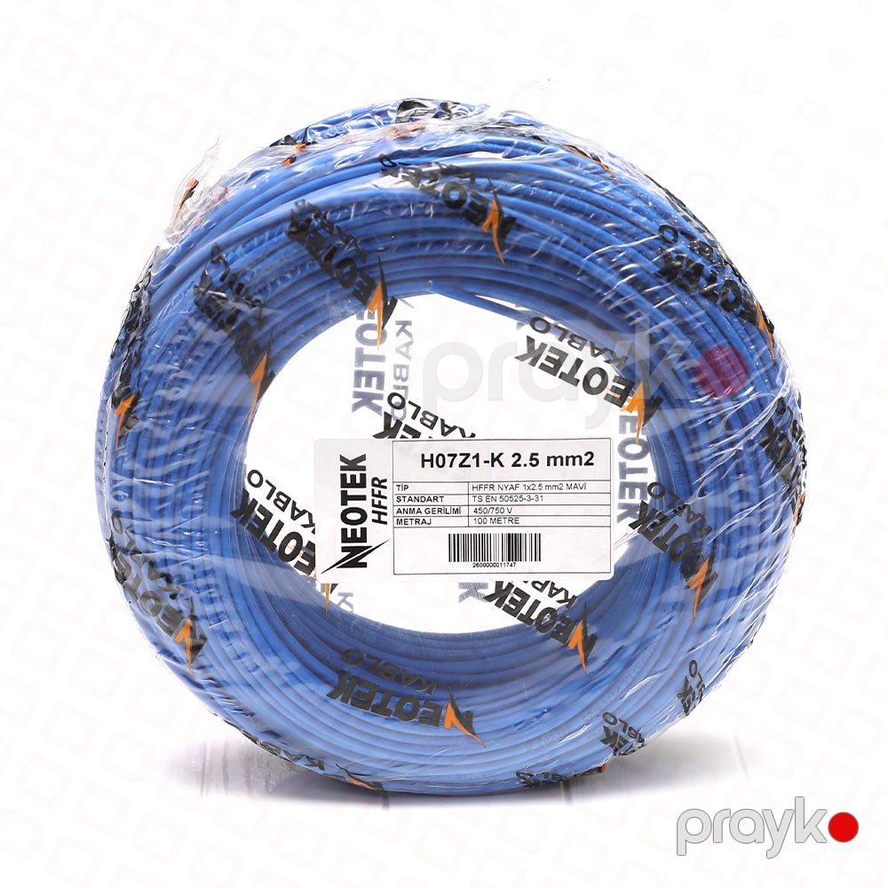 Neotek elektrik kabeli halogensiz alov gecikdirici (hffr) nyaf 1X2.5 MM2 mavi — Elektrika, Bakı (2)
