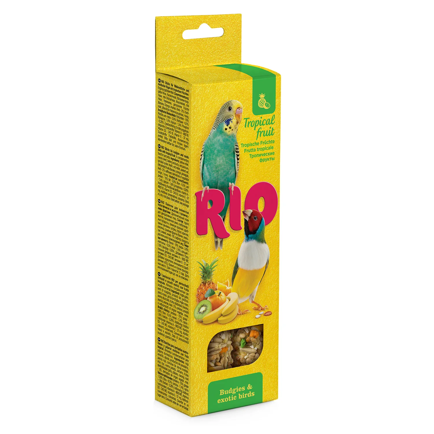 Rio tropik meyvə çubuqları, tovuz quşları və ekzotik quşlar üçün, 2×40 q — Zoo.az — Quşlar