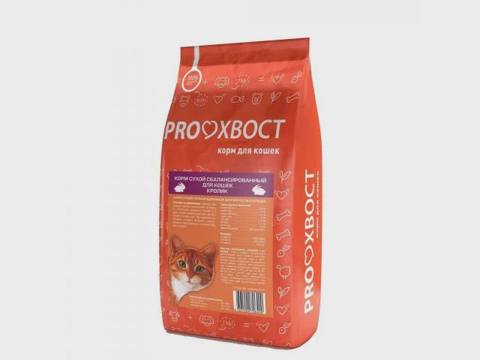 Pro Xvost, pişiklər üçün quru yem, dovşan əti ilə (çəki ilə) — Мысықтар