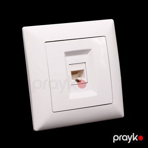Günsan vısage 28 11 00 100 130 təkli CAT5 taxıc yuvası ağ — Bakı
