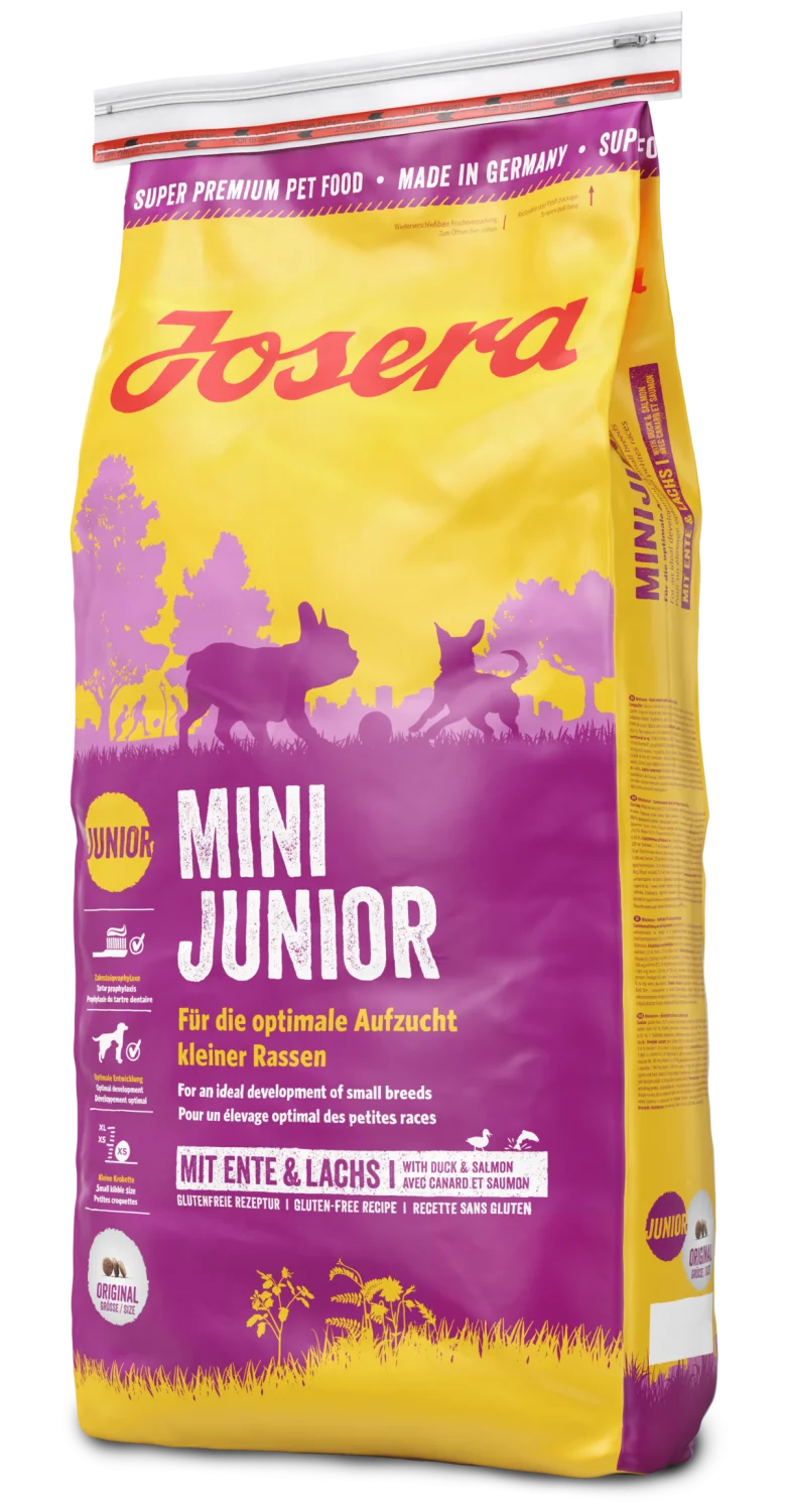 Josera Mini Junior, böyüyən itlər üçün tam yem, ördək və qızılbalıqla (çəki ilə) — Bakı