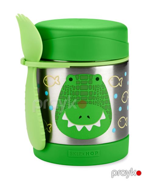 Qida termosu Skip Hop Zoo Timsah, paslanmayan polad, rəngbərəng, 325 ml — Bakı