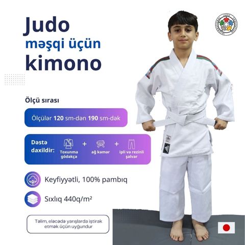 Cüdo məşqi üçün kimono Adidas 2001018, 180 sm — Bakı