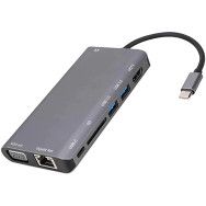 Powerology 11 in 1 Multi-Display Usb-c Hub & Laptop Stand 100W Grey — Mallar, Bakı (2)