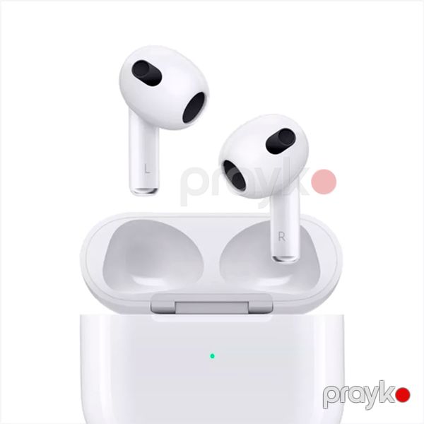 Apple AirPods (3rd generation) W/Lightning Charging Case Ağ — Mallar, Bakı (4)