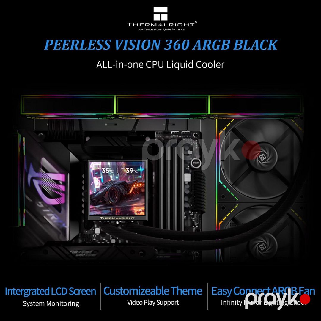 Maye soyutma "ThermalRight Peerless Vision 360 Black" — Kompüterlər və noutbuklar, Bakı (6)