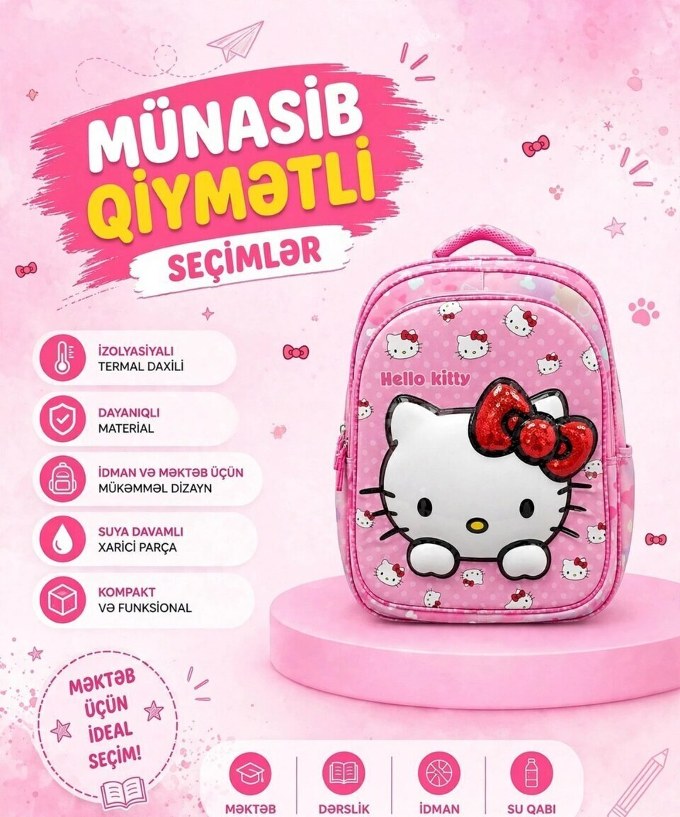Məktəb çantası Qarışıq rəng