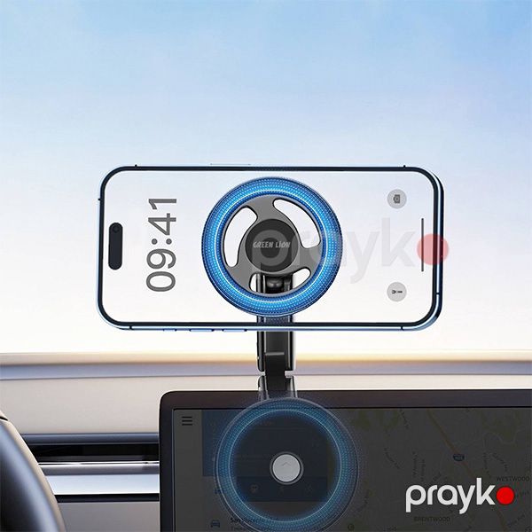 Green Lion Foldable Magnetic car mount (Gnflmagcmtbk) Black — Mallar, Bakı (2)