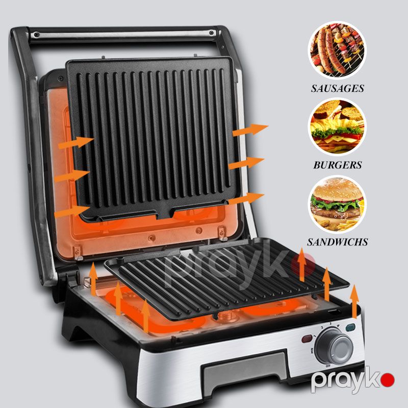 DSP KB-1045 Elektrikli Qril – 1800W, Taymerli və Çıxarılan Lövhəli Toster — Toster və vaflyasıcı, Bakı (2)