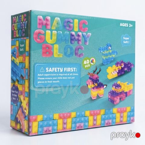 Blok konstruktoru Magic Gummy Bloc, 3+ yaş, 40 əd — Bakı