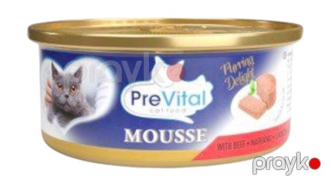 Pişiklər üçün paştet Prevital Cat Mousse Mal əti ilə, 85 q — Bakı