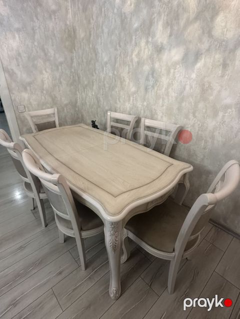 İşlənmiş, Açılan, Dördbucaq masa, 6 stul — Bakı