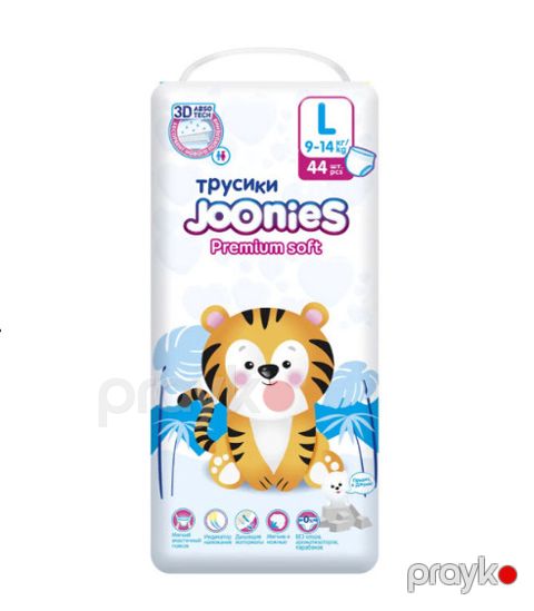 Tuman-bezlər Joonies Premium Soft, L ölçü, 9-14 kq, 44 əd — Bakı
