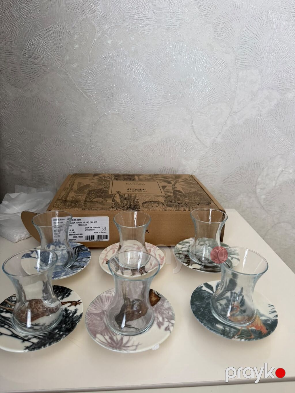 Çay dəsti, Şüşə, Türkiyə — Süfrə qabı, Bakı (2)