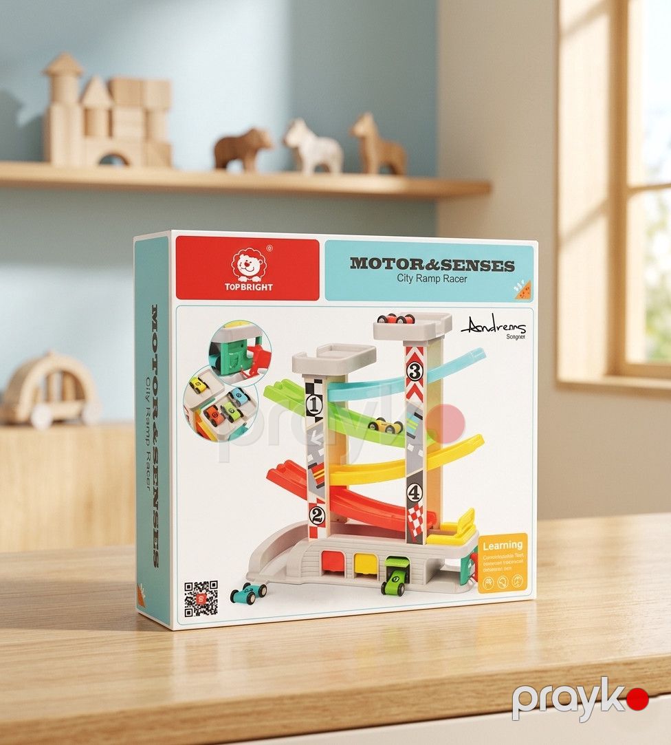 İnkişaf etdirən oyuncaq Top Bright City Ramp Racer, taxta, 18 ay — Mallar, Bakı (2)