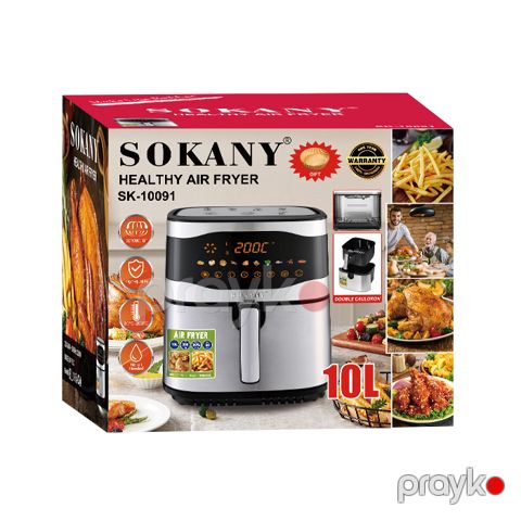 2024 Yeni Dizayn 10L Smart Digital Air Fryer 2200W – Üst və Alt İkili Qızdırma, Yağsız Bişirmə — Bakı